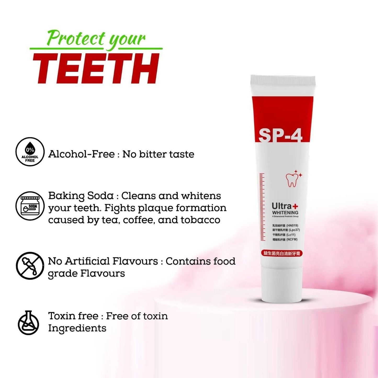 SP-4™ Probiotic Teeth Whitening Toothpaste