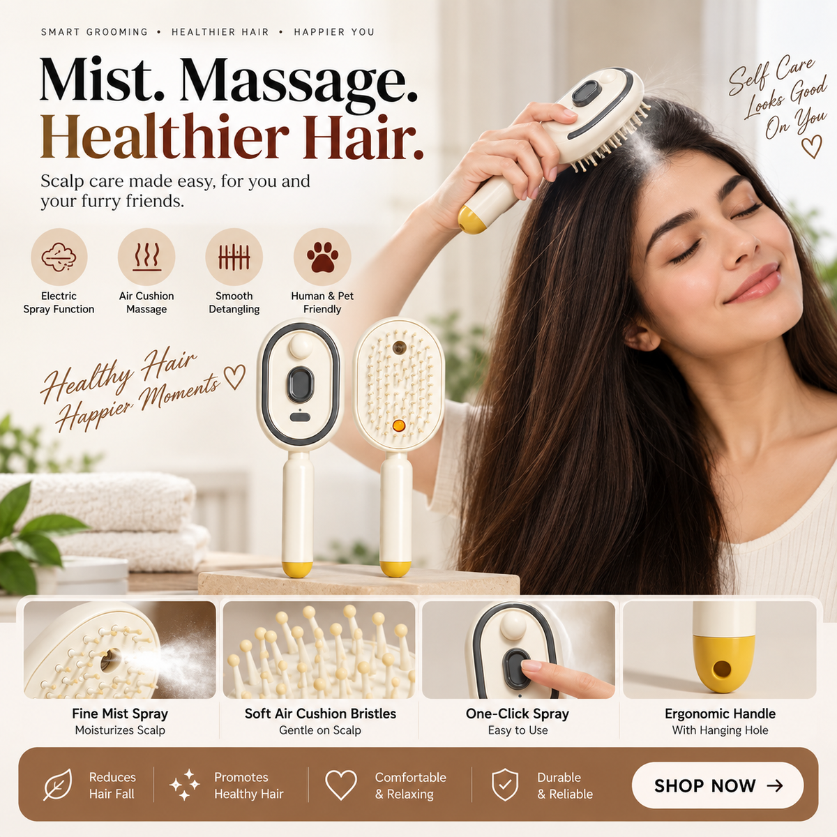 Electric Spray Air Cushion Massage Comb