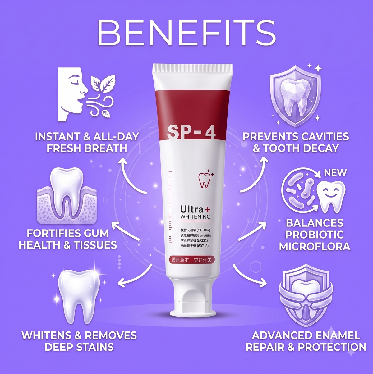 SP-4™ Probiotic Teeth Whitening Toothpaste
